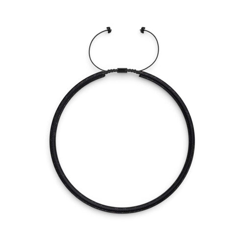 Serpentine | Onyx Hematite x Gunmetal | Double Wave Necklace