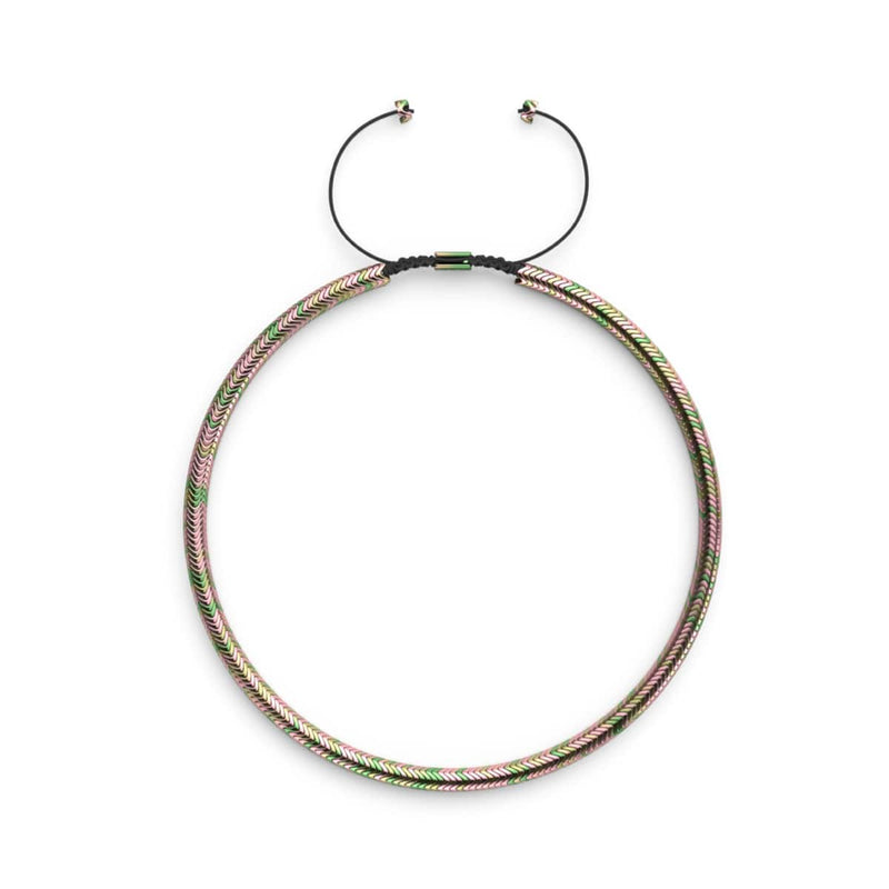 Serpentine | Unicorn Gold Hematite x Unicorn Silver | Double Wave Necklace