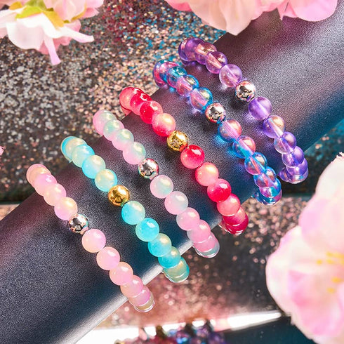 Pétillant Lavande | Bracelet en verre scintillant