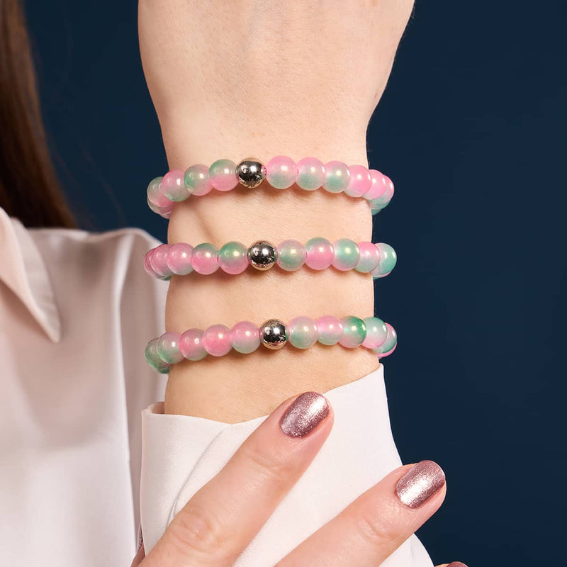 Sliced Melon | Shimmer Glass | Macrame Bracelet