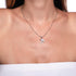 Aruba | Argent sterling .925 | Collier fermoir infini flamant rose cristal