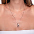 Aruba | Argent sterling .925 | Collier fermoir infini flamant rose cristal