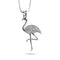Aruba | Argent sterling .925 | Collier fermoir infini flamant rose cristal