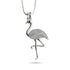Aruba | Argent sterling .925 | Collier fermoir infini flamant rose cristal