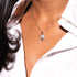 Aruba | Argent sterling .925 | Collier fermoir infini flamant rose cristal