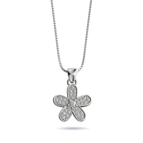 Flower Power | Argent sterling .925 | Collier fermoir infini en cristal
