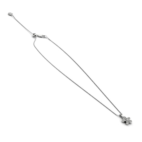 Flower Power | Argent sterling .925 | Collier fermoir infini en cristal