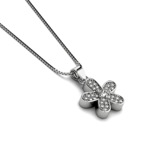 Flower Power | Argent sterling .925 | Collier fermoir infini en cristal