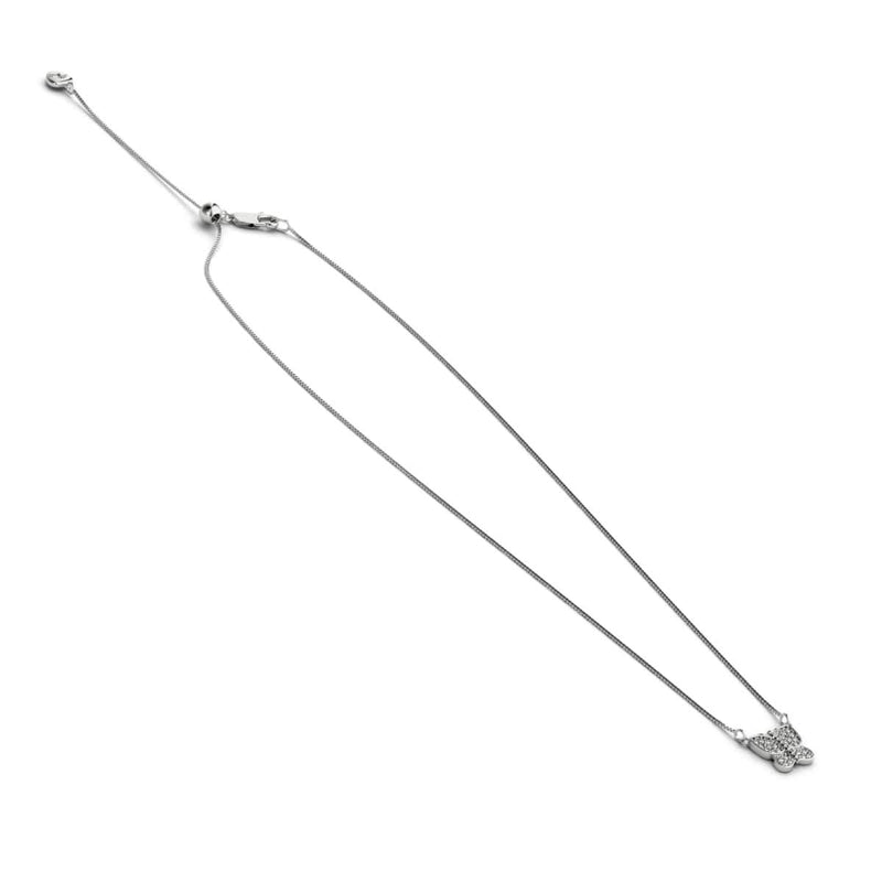 Monarque | Argent sterling .925 | Collier Fermoir Papillon Cristal Infini