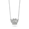 Paw | .925 Sterling Silver | Crystal Pup Print Infinity Clasp Necklace