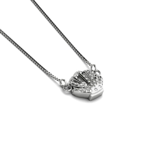 Plage | Argent sterling .925 | Collier fermoir infini coquillage cristal
