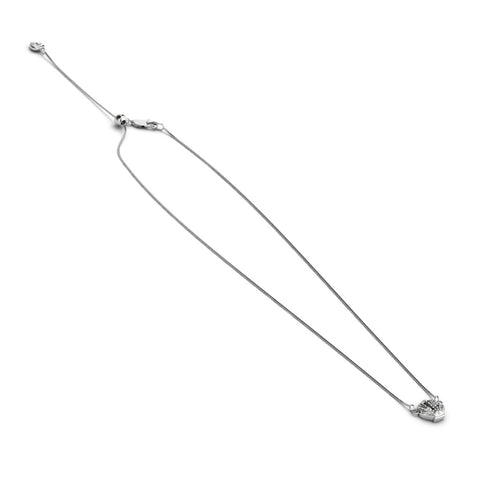 Plage | Argent sterling .925 | Collier fermoir infini coquillage cristal
