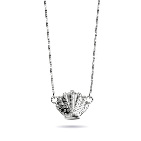 Plage | Argent sterling .925 | Collier fermoir infini coquillage cristal
