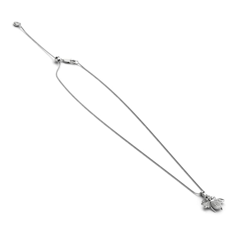 Queen | .925 Sterling Silver | Crystal Honeybee Infinity Clasp Necklace