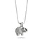 Sanctuaire | Argent sterling .925 | Collier fermoir infini éléphant en cristal