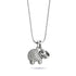 Sanctuaire | Argent sterling .925 | Collier fermoir infini éléphant en cristal