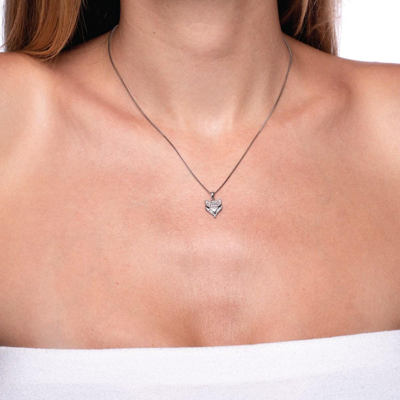 Vixen | .925 Sterling Silver | Crystal Fox Infinity Clasp Necklace
