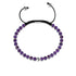 Améthyste | Argent sterling .925 | Bracelet en macramé avec pierres précieuses Focus