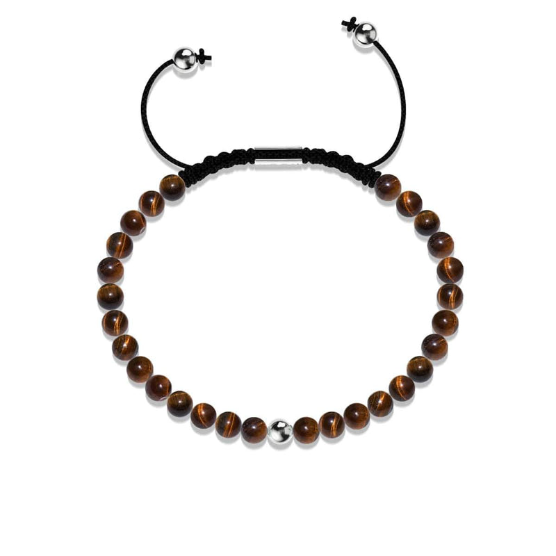 Tigers Eye | .925 Sterling Silver | Focus Gemstone Macrame Bracelet