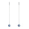 Blue Aventurine | .925 Sterling Silver | Gemstone Chain Drop Threader Earrings