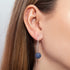 Aventurine bleue | Argent sterling .925 | Boucles d'oreilles à enfiler avec chaîne en pierres précieuses