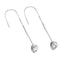 Howlite | Argent sterling .925 | Boucles d'oreilles à enfiler avec chaîne en pierres précieuses