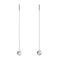 Howlite | .925 Sterling Silver | Gemstone Chain Drop Threader Earrings