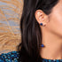 Lapis | Argent sterling .925 | Boucles d'Oreilles Chaîne Drop Threader Gemstone