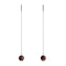 Red Tigers Eye | .925 Sterling Silver | Gemstone Chain Drop Threader Earrings