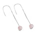 Rose Quartz | .925 Sterling Silver | Chain Drop Threader Gemstone Earrings
