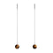 Oeil de tigre | Argent sterling .925 | Boucles d'Oreilles Chaîne Drop Threader Gemstone