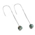 Tree Agate | .925 Sterling Silver | Chain Drop Threader Gemstone Earrings