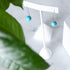 Turquoise | .925 Sterling Silver | Chain Drop Threader Gemstone Earrings