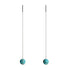 Turquoise | .925 Sterling Silver | Chain Drop Threader Gemstone Earrings