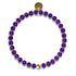Améthyste | Or Vermeil .925 | Bracelet de perles de pierres précieuses de guérison