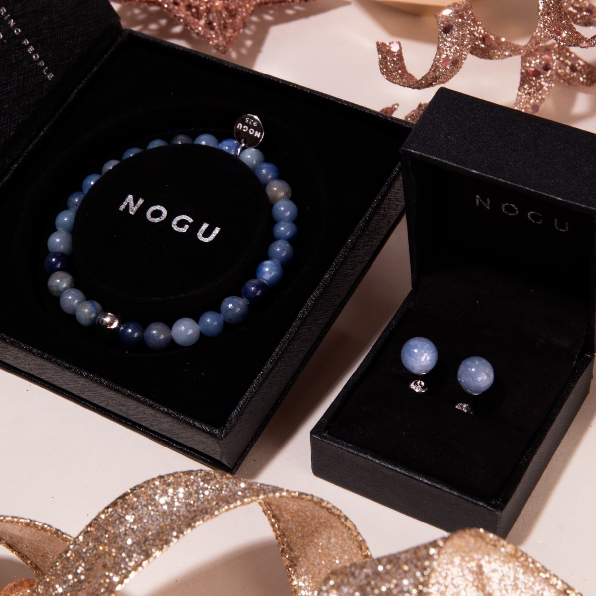 Aventurine bleue | Argent sterling .925 | Bracelet de perles de pierres précieuses de guérison