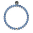 Aventurine bleue | Argent sterling .925 | Bracelet de perles de pierres précieuses de guérison