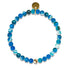 Agate Ligne Bleue | Or Vermeil .925 | Bracelet de perles de pierres précieuses de guérison