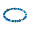 Agate Ligne Bleue | Or Vermeil .925 | Bracelet de perles de pierres précieuses de guérison