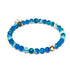 Agate Ligne Bleue | Or Vermeil .925 | Bracelet de perles de pierres précieuses de guérison