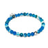 Agate Ligne Bleue | Argent sterling .925 | Bracelet de perles de pierres précieuses de guérison