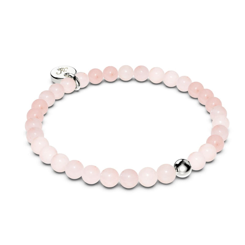 Aventurine rose | Argent sterling .925 | Bracelet de perles de pierres précieuses de guérison