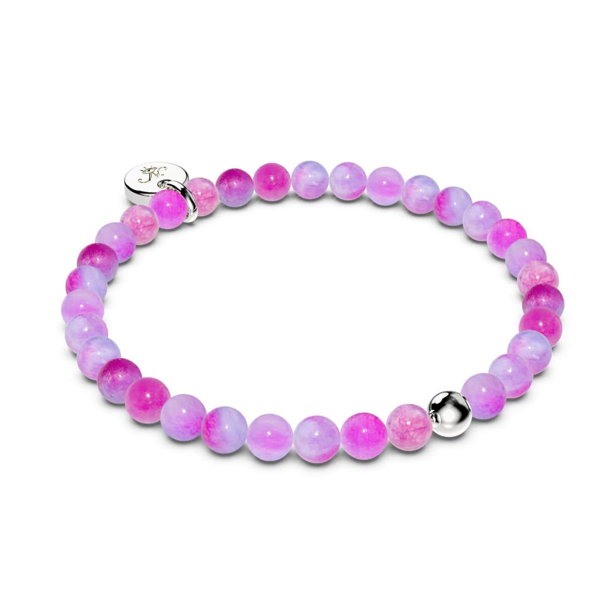 Jade arc-en-ciel | Argent sterling .925 | Bracelet de perles de pierres précieuses de guérison
