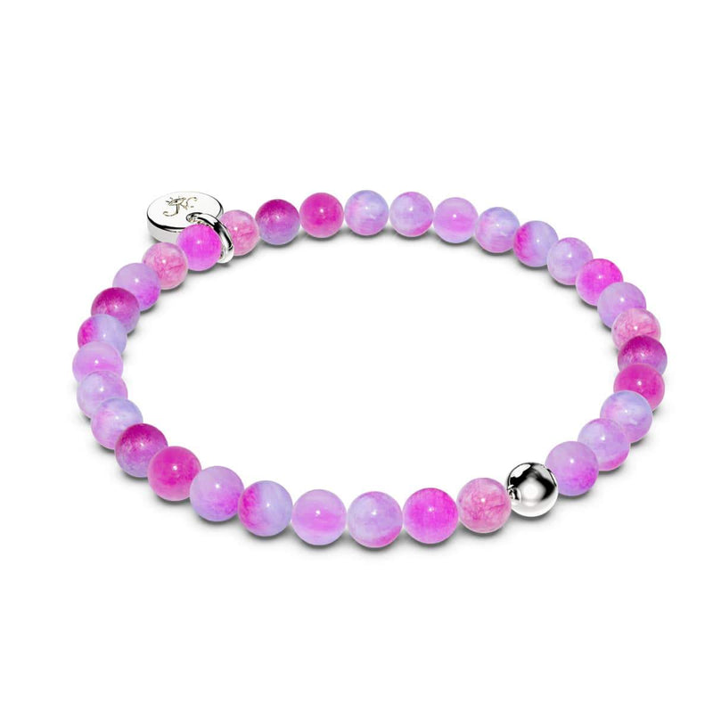 Jade arc-en-ciel | Argent sterling .925 | Bracelet de perles de pierres précieuses de guérison