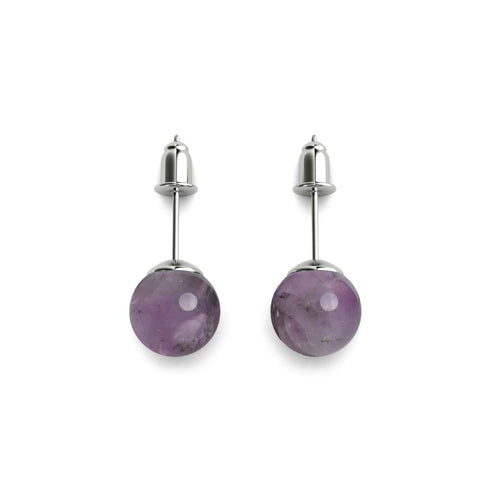 Amethyst | .925 Sterling Silver | Gemstone Stud Earrings