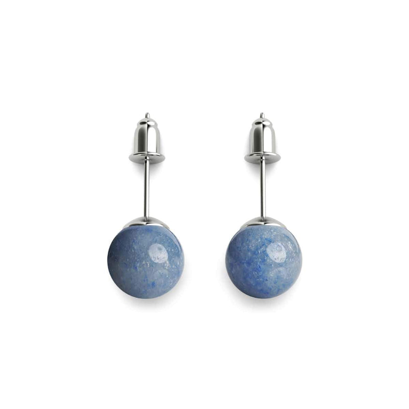 Aventurine bleue | Argent sterling .925 | Boucles d'Oreilles Pierres Précieuses
