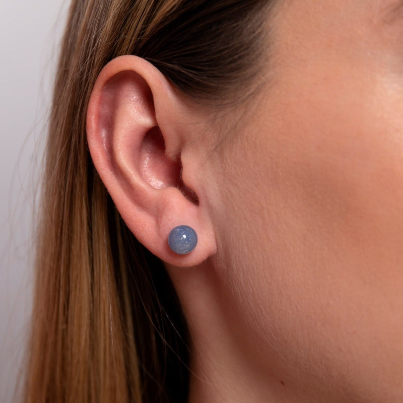 Aventurine bleue | Argent sterling .925 | Boucles d'Oreilles Pierres Précieuses