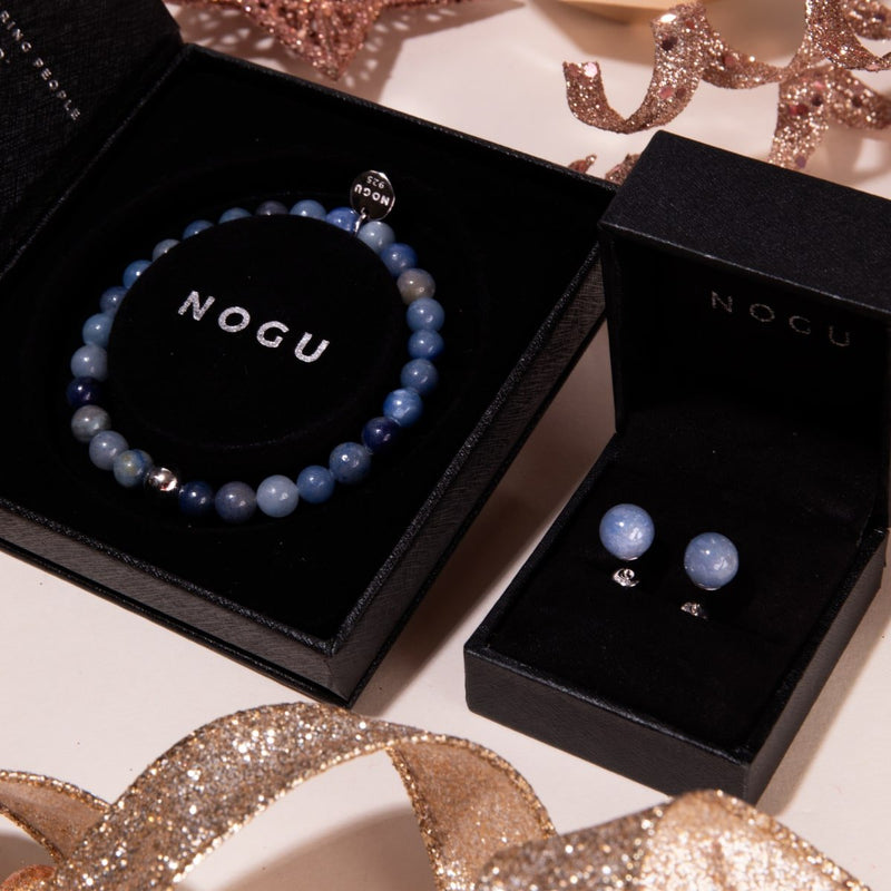 Aventurine bleue | Argent sterling .925 | Boucles d'Oreilles Pierres Précieuses