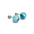 Agate Ligne Bleue | Argent sterling .925 | Boucles d'Oreilles Pierres Précieuses