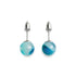 Agate Ligne Bleue | Argent sterling .925 | Boucles d'Oreilles Pierres Précieuses